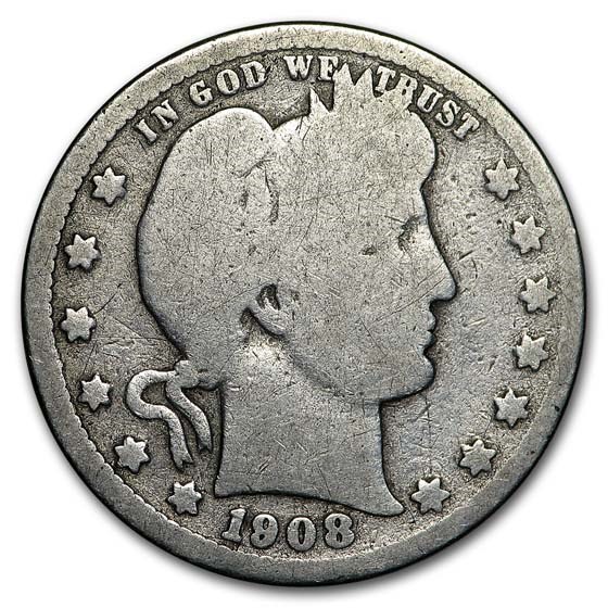1908-S Barber Quarter Good (Details) 1908-S Barber Quarter Good (Details)
