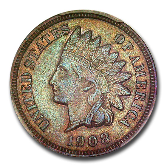 1908-S Indian Head Cent AU-58 PCGS 1908-S Indian Head Cent AU-58 PCGS