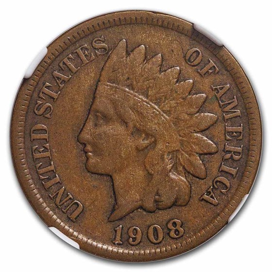 1908-S Indian Head Cent Fine-15 NGC 1908-S Indian Head Cent Fine-15 NGC