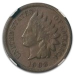 1908-S Indian Head Cent VF-30 NGC