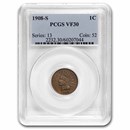 1908-S Indian Head Cent VF-30 PCGS