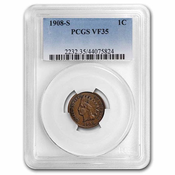 1908-S Indian Head Cent VF-35 PCGS