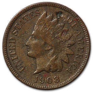 1908-S Indian Head Cent VF Details 1908-S Indian Head Cent VF Details