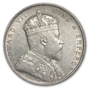 1908 Straits Settlements Silver Dollar Edward VII AU Detail 1908 Straits Settlements Silver Dollar Edward VII AU Detail