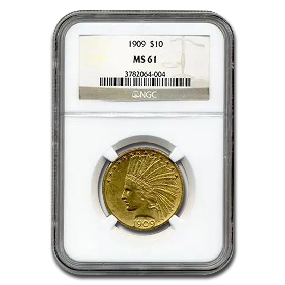 1909 $10 Indian Gold Eagle MS-61 NGC