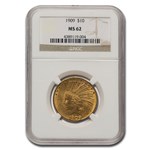 1909 $10 Indian Gold Eagle MS-62 NGC