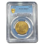 1909 $10 Indian Gold Eagle MS-63+ PCGS