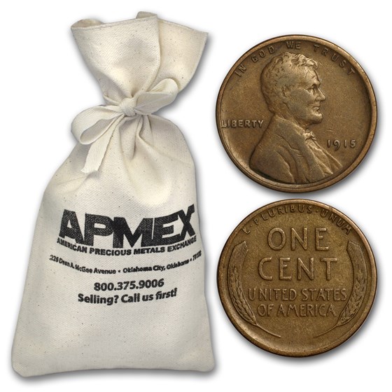 1909-1919 Wheat Cent 5,000-ct Bags (All from the 1910s) 1909-1919 Wheat Cent 5,000-ct Bags (All from the 1910s)