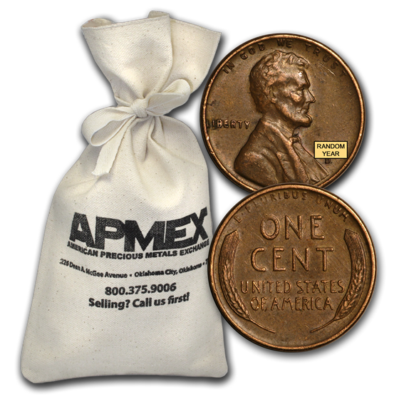 1909-1958 Wheat Cent 1,000 Count Bags 1909-1958 Wheat Cent 1,000 Count Bags