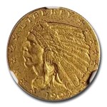 1909 $2.50 Indian Gold Quarter Eagle AU-58 NGC