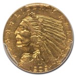 1909 $2.50 Indian Gold Quarter Eagle MS-62 PCGS