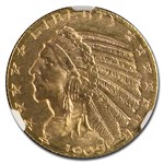 1909 $2.50 Indian Gold Quarter Eagle MS-64 NGC