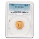1909 $2.50 Indian Gold Quarter Eagle MS-64 PCGS