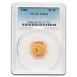 1909 $2.50 Indian Gold Quarter Eagle MS-64 PCGS