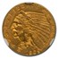 1909 $2.50 Liberty Gold Quarter Eagle MS-65 NGC (Green Label)