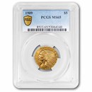 1909 $5 Indian Half Eagle MS-65 PCGS