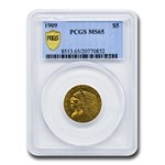 1909 $5 Indian Half Eagle MS-65 PCGS