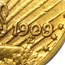 1909/8 $20 Saint-Gaudens Gold Double Eagle Overdate XF-45 PCGS