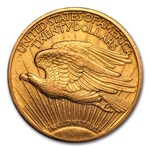 1909/8 $20 St Gaudens Gold Double Eagle AU