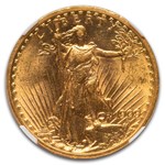 1909/8 $20 St Gaudens Gold Double Eagle MS-61 NGC