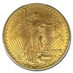 1909/8 $20 St Gaudens Gold Double Eagle MS-63 PCGS