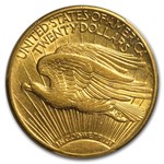 1909/8 $20 St Gaudens Gold Double Eagle Overdate AU-50 PCGS