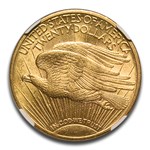 1909/8 $20 St Gaudens Gold Double Eagle Overdate MS-62 NGC