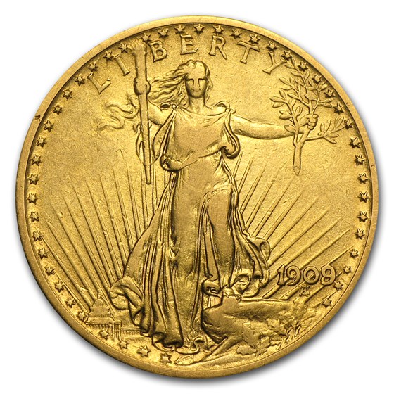 1909/8 $20 St Gaudens Gold Double Eagle VF 1909/8 $20 St Gaudens Gold Double Eagle VF