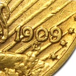1909/8 $20 St Gaudens Gold Double Eagle XF-45 PCGS