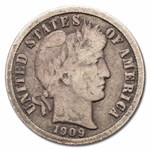 1909 Barber Dime 50-Coin Roll Avg Circ
