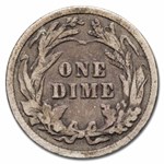 1909 Barber Dime 50-Coin Roll Avg Circ