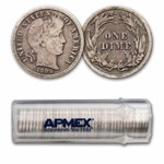 1909 Barber Dime 50-Coin Roll Avg Circ
