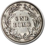 1909 Barber Dime AU