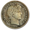 1909 Barber Dime Fine