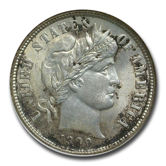 1909 Barber Dime MS-65 NGC 1909 Barber Dime MS-65 NGC