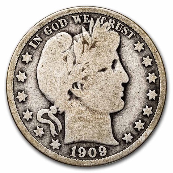 1909 Barber Half Dollar Good 1909 Barber Half Dollar Good