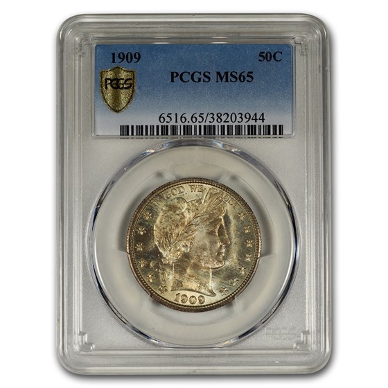 1909 Barber Half Dollar MS-65 PCGS