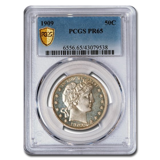 1909 Barber Half Dollar PR-65 PCGS 1909 Barber Half Dollar PR-65 PCGS