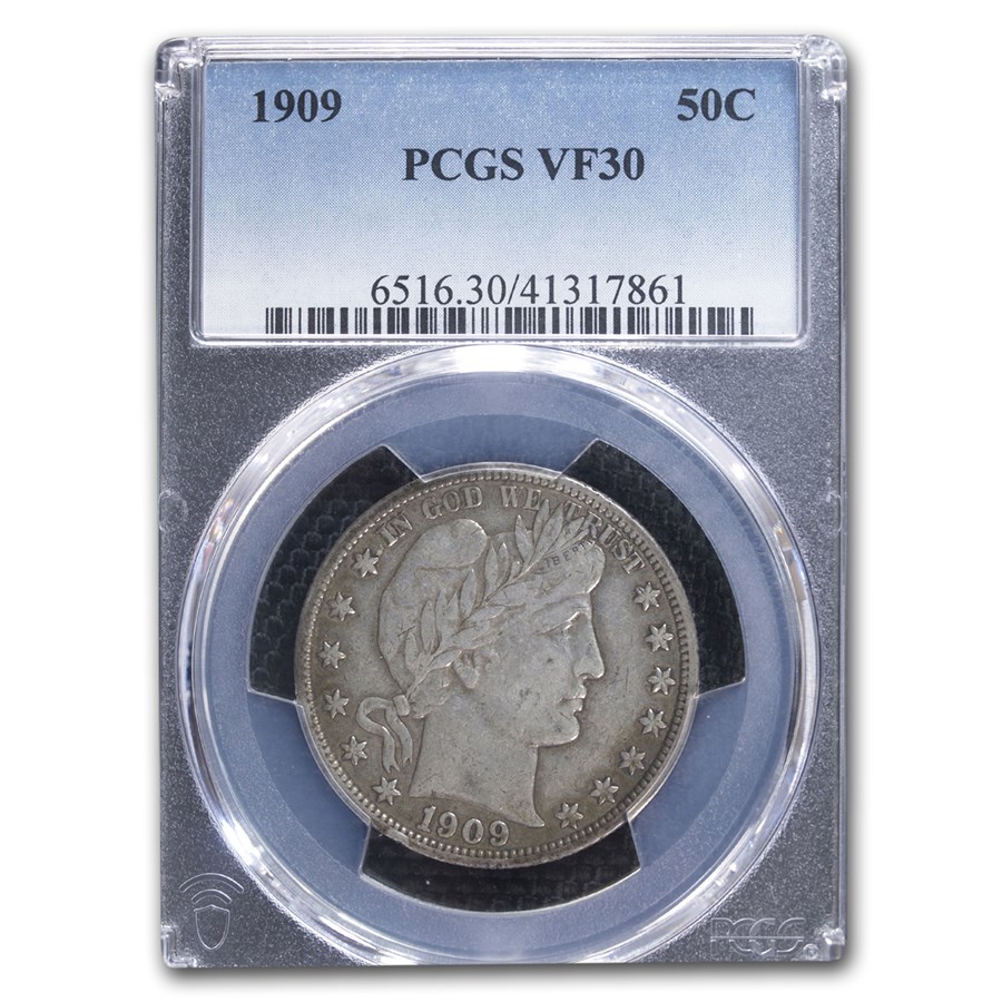 1909 Barber Half Dollar VF-30 PCGS