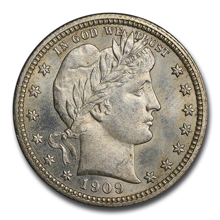 Buy 1909 Barber Quarter MS64 PCGS APMEX
