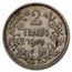 1909 Belgium Silver 2 Francs VF