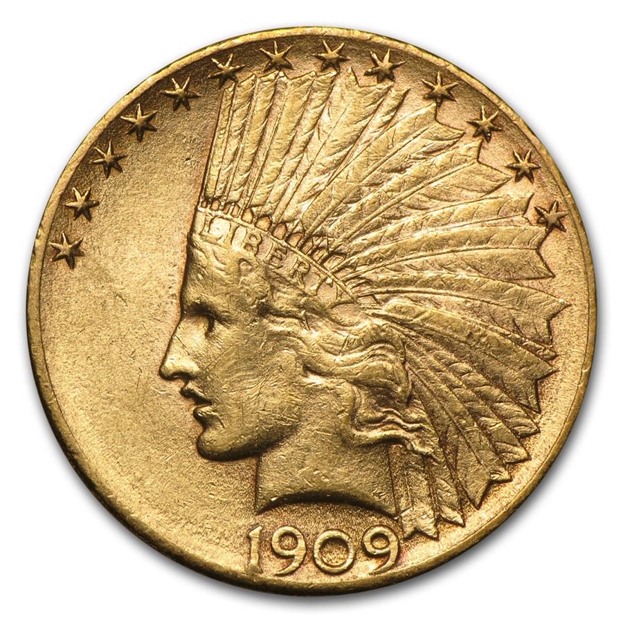 1909-D $10 Indian Gold Eagle AU