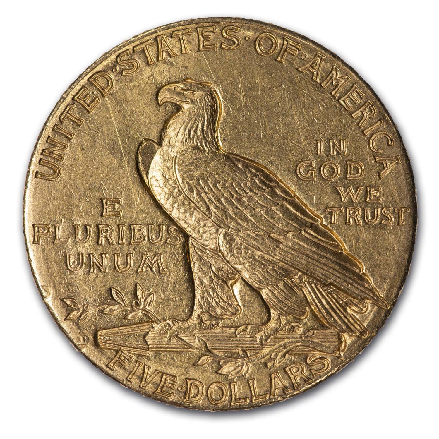 Buy 1909-D $5 Indian Gold Half Eagle AU | APMEX