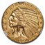 1909-D $5 Indian Gold Half Eagle MS-61 NGC