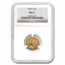 1909-D $5 Indian Gold Half Eagle MS-61 NGC