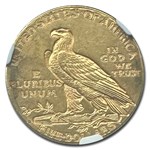 1909-D $5 Indian Gold Half Eagle MS-62 NGC