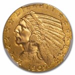 1909-D $5 Indian Gold Half Eagle MS-63 CACG
