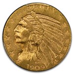 1909-D $5 Indian Gold Half Eagle MS-63 PCGS (CAC)