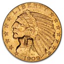 1909-D $5 Indian Gold Half Eagle MS-63 PCGS