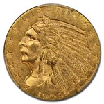1909-D $5 Indian Gold Half Eagle MS-63+ PCGS